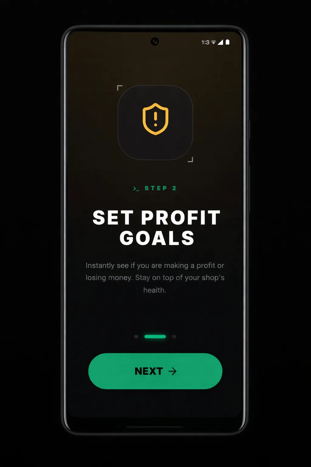 SpeeProfit goals screen