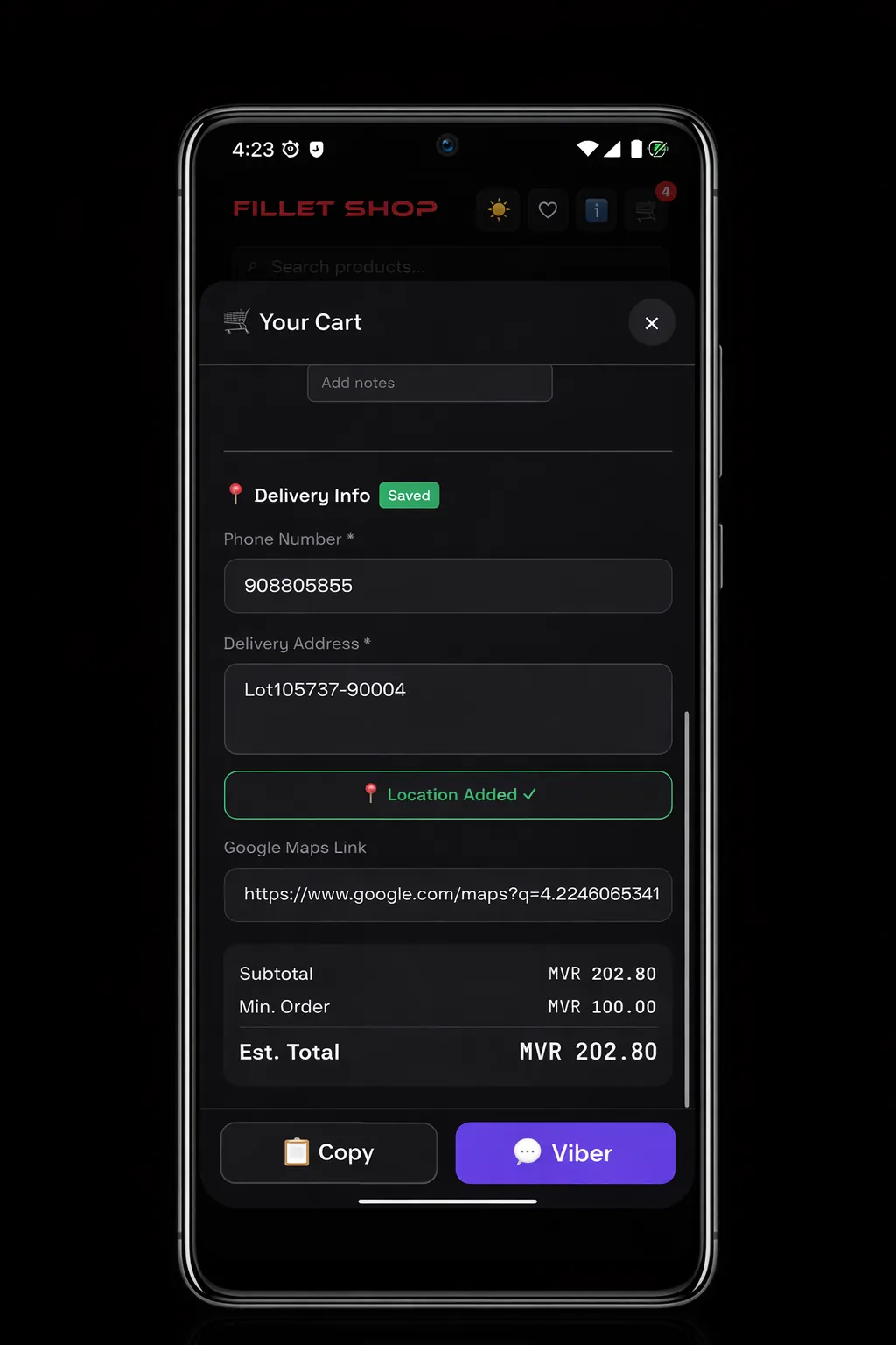 Tap2Chat Pro product selection
